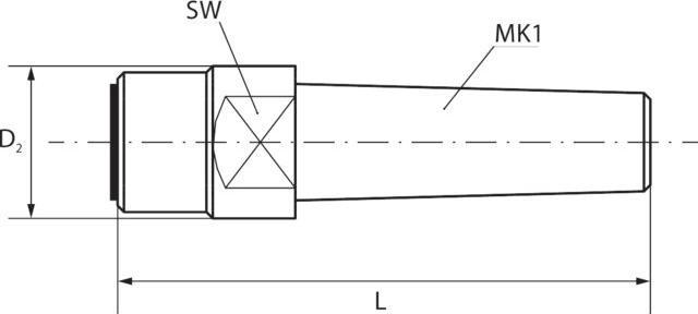 Produktbild Tyrolit Diamant-Abrichter mit MK1-Aufnahme, Diamantgewicht: 2,4 kt