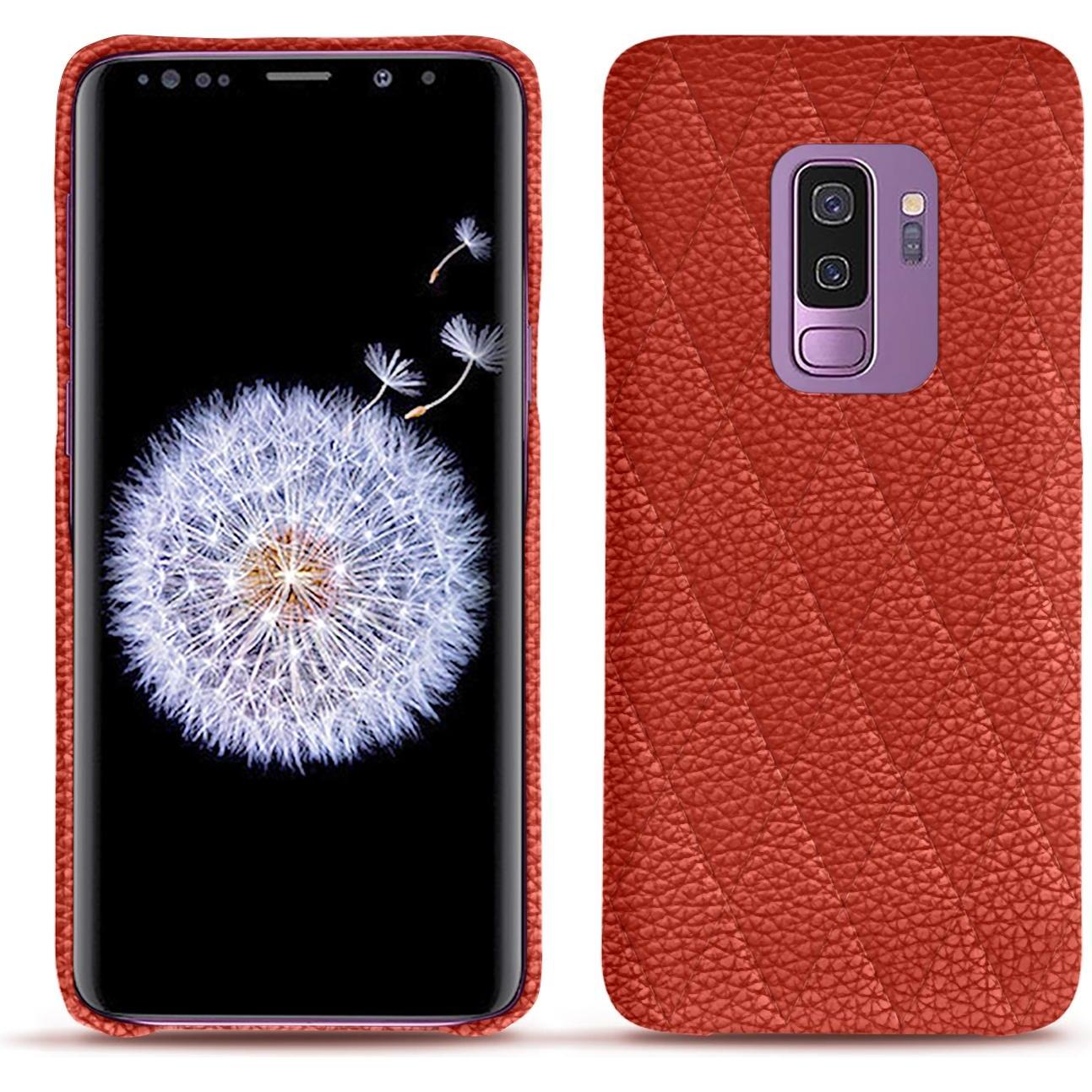 Noreve Lederschutzhülle (Samsung Galaxy S9+), Smartphone Hülle, Orange