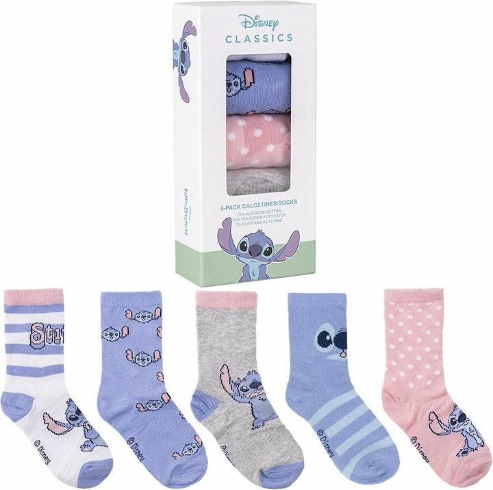 Disney Unisex Kids Stitch 5er Pack Socken, bunt, 35-38