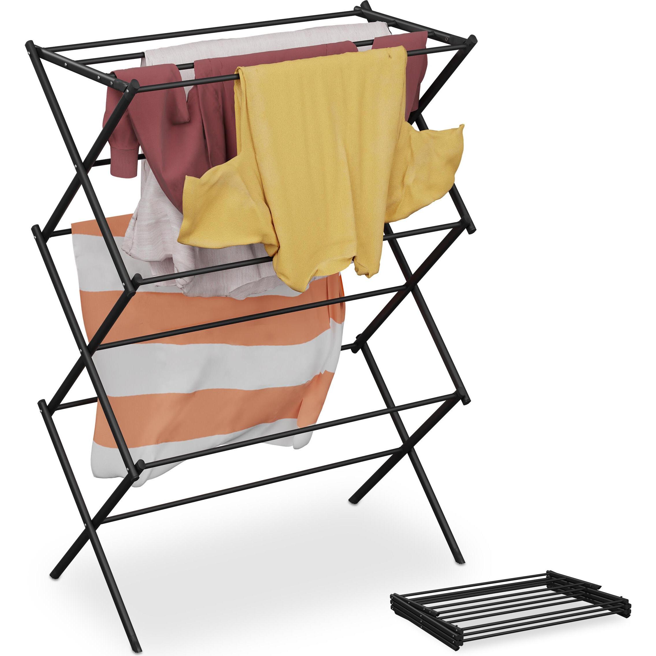 Relaxdays Wäscheständer, Wäscheständer, Schwarz