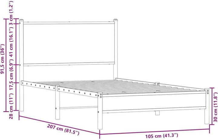 Image du produit vidaXL Bettgestell (100 x 200 cm)