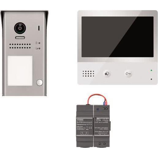 Indexa, Campanello + Citofono, Videocitofono VT200 SET AB1 da parete con monitor touch da 1 m. 28380