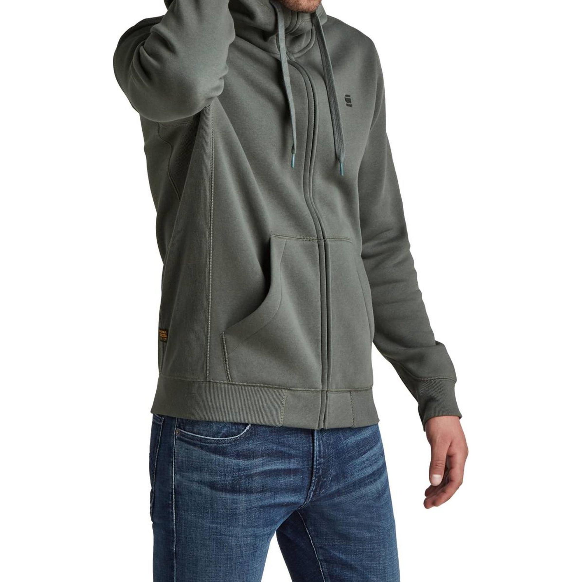 Thumbnail - G-Star, Herren, Pullover, Sweatjacke Sportlich Bequem sitzend Premium core hdd zip sw l/s, Grau, (S)