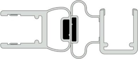 Actual product image Pauli+Sohn Magnetic shower door seals 90