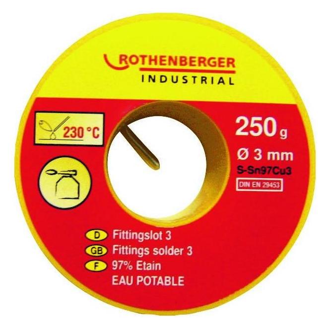 Rothenberger Industrial Bleifreies Radiolot 30g Lötzinn, Bleifrei SN99Cu1 (Lötzinn), Lötgerät Zubehör