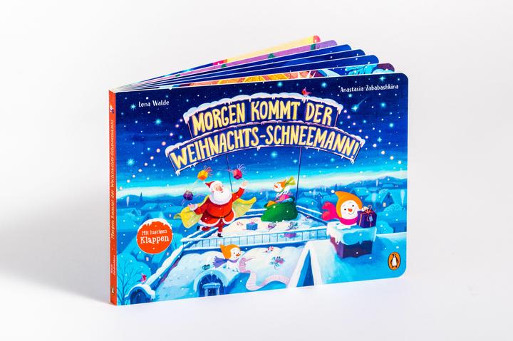 Actual product image Morgen kommt der Weihnachts-Schneemann (German, Anastasia Zababashkina, Lena Walde, 2025)