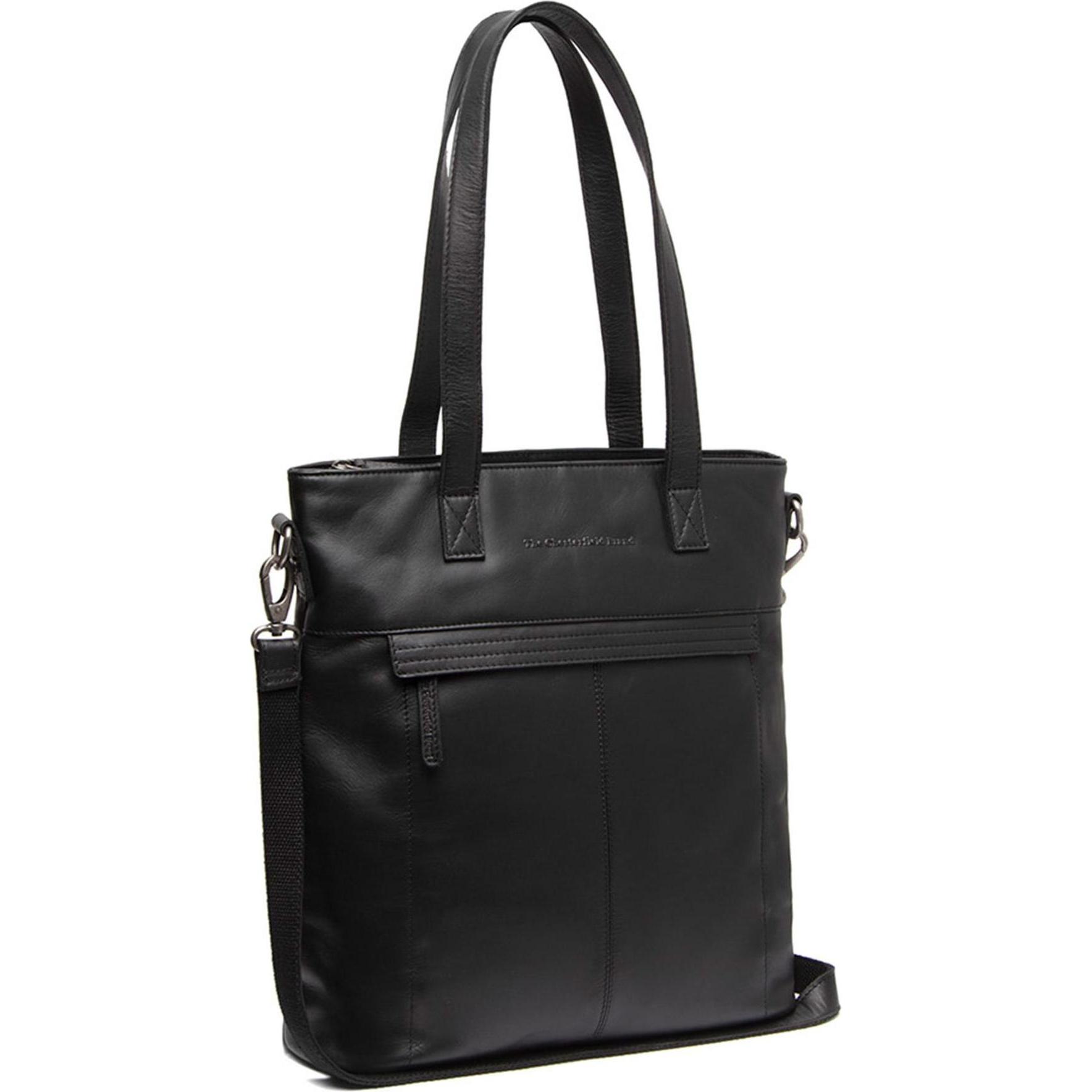 The Chesterfield Brand, Handtasche, Nunavik Schultertasche Leder 33 cm 1, Schwarz