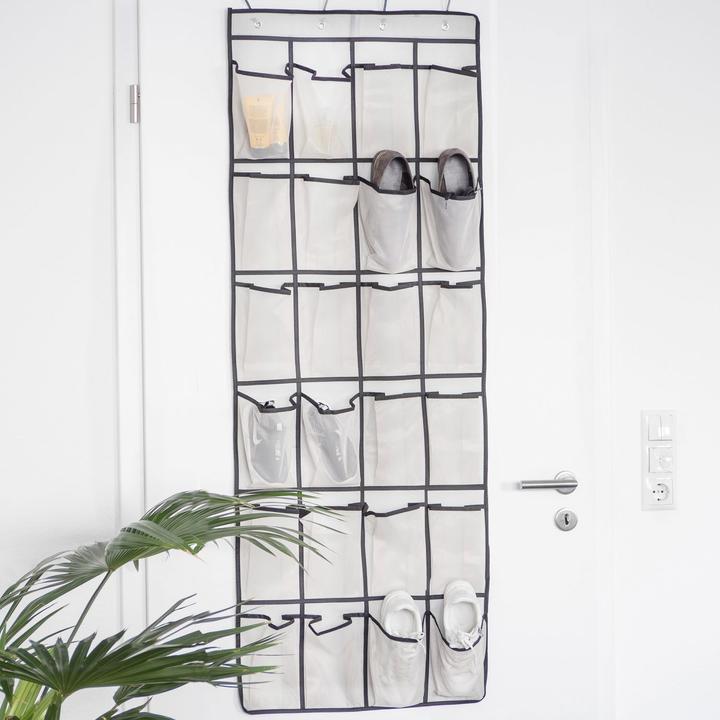 Image du produit Intirilife Organisateur de chaussures à suspendre avec 24 compartiments (55.5 x 2 x 148 cm)