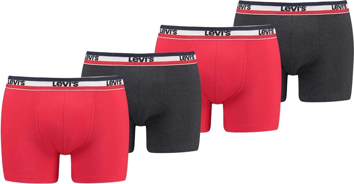 Image du produit Levis Men Sprtswr Logo Boxer Brief Org Co 4p Ecom (XL, paquet de 4)
