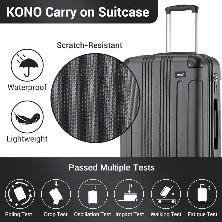 Produktbild Kono 3-teiliges Hartschalen Trolley-Kofferset (113 l)