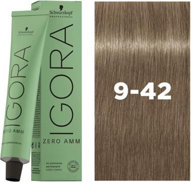 Produktbild Schwarzkopf Igora Zero AMM - 9-42 Extra Hellblond Beige Asch (9-42)