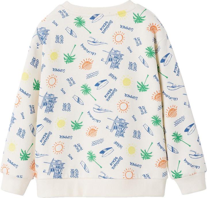 Produktbild Vertbaudet Jungen Sweatshirt Allover-Print mit Strand-Motiven Recycling-Polyester (158, 164)