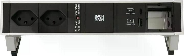 Actual product image Bachmann DESK 2 table socket strip, 2x T13, 1x USB A/C (2 x, Type 13, 0.20 m)