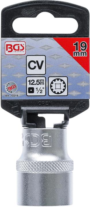 Actual product image BGS Socket, Gear Lock, deep 12.5 mm (1/2") Drive 19 mm (19 mm)