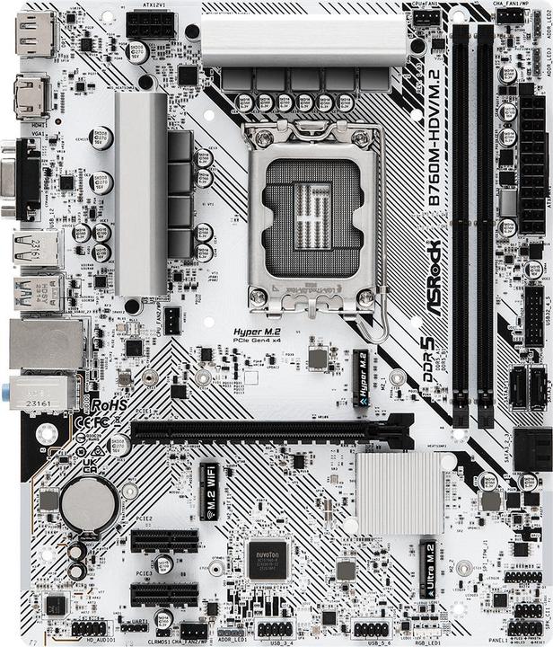 Image du produit AsRock B760M-HDV/M.2 D4 (LGA 1700, Intel B760, mATX)