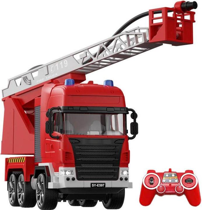 Immagine prodotto Double Camion dei pompieri RC telecomandato 1:20 (rosso) E597-003