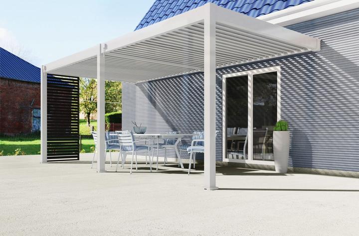 Produktbild Weide Wandpergola Deluxe Plus 3.6x5.3m Weiss (360 cm, 530 cm)