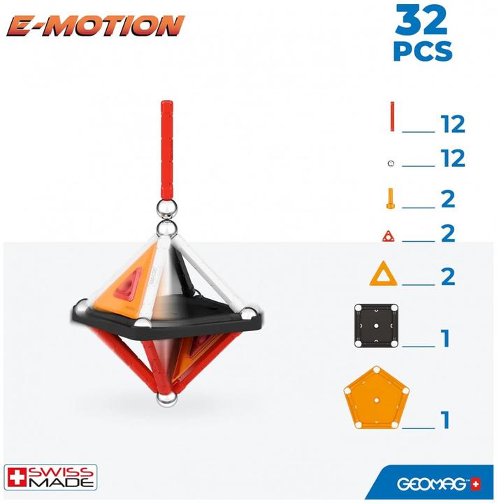 Actual product image Geomag E-motion Build your Spinner - 32-delig