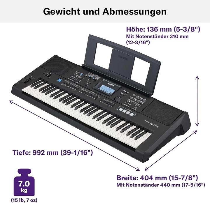 Actual product image Yamaha YaPSR-E473 (61 Keys)