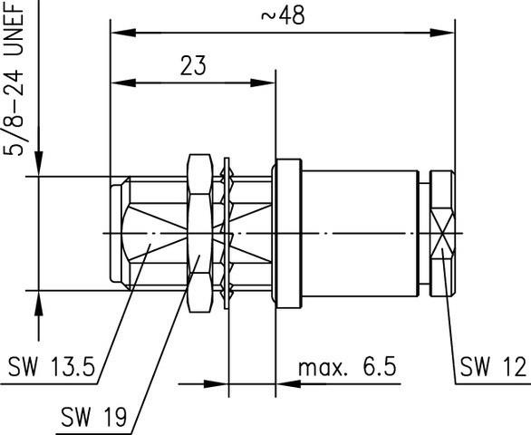 Produktbild Telegärtner N-Kabeleinbaubuchse
