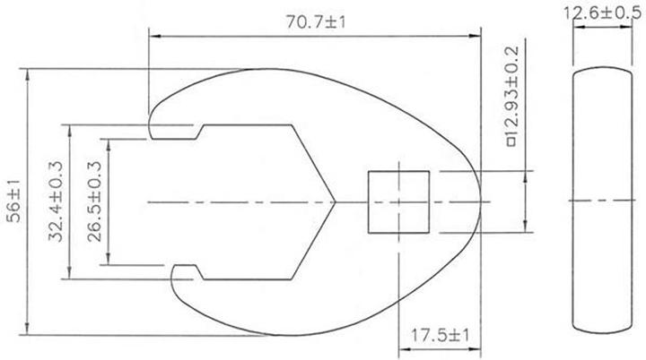 Image du produit BGS Clé col de cygne 12,5 mm (1/2) 32 mm (32 mm)