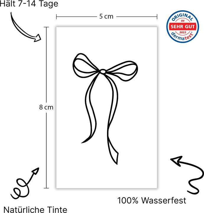 Produktbild minink Temporäres Tattoo: Zarte Schleife
