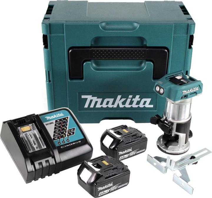 Image du produit Makita DRT 50 RMJ Fraiseuse multifonctions sans fil 18V + 2x batteries 4,0 Ah + chargeur rapide dans le