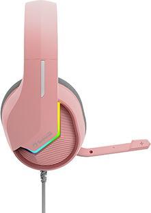 Actual product image Marvo TACTIC 40 Kophörer mit Mikrofon, wire, rose, 2.0, unterbeleuchtet, USB (Cable)