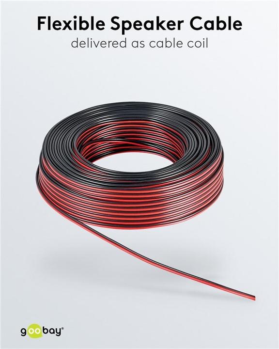 Actual product image Goobay Speaker cable RedBlack CCA (25 m, 2.50 mm²)