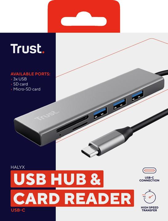 Actual product image Trust Halyx Hub 3 x USB 3.2 Gen 1 (USB-C, 3 Ports)