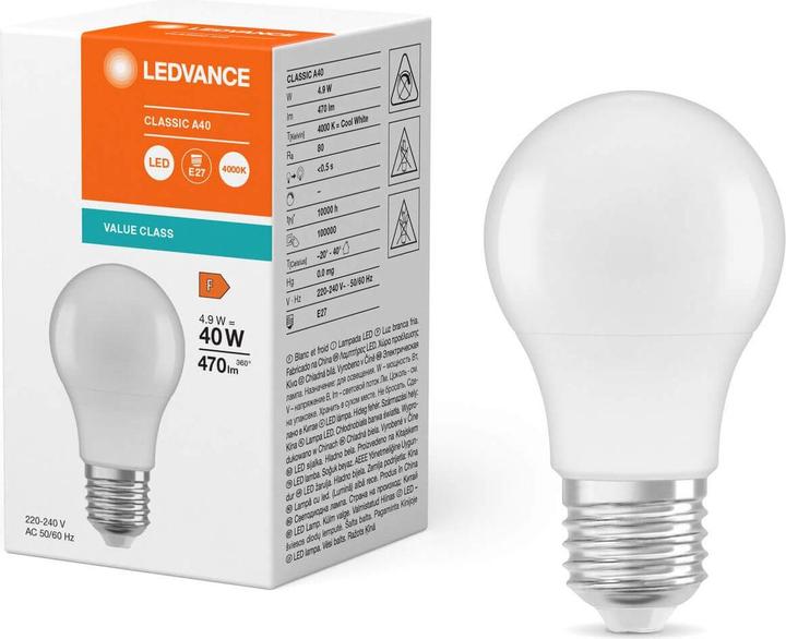 Produktbild Ledvance LED-Lampe (E27, 4.90 W, 470 lm, 1 x, F)