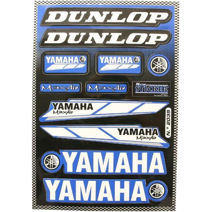 P2R, Sticker, bogen mit 12 stickern racing dunlop