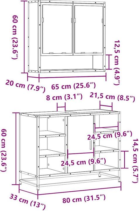 Produktbild vidaXL Badmöbel Set