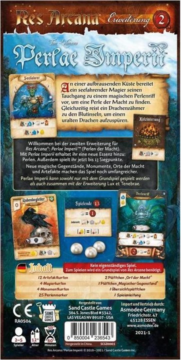 Produktbild Asmodée SCGD0003 - Res Arcana: Perlae Imperii - Kartenspiel (DE-Erweiterung) (Deutsch)