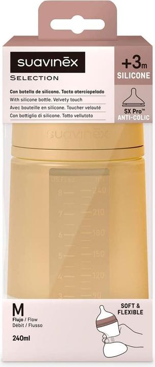 Image du produit Suavinex Biberon 250ml silicone jaune moutarde (250 ml)