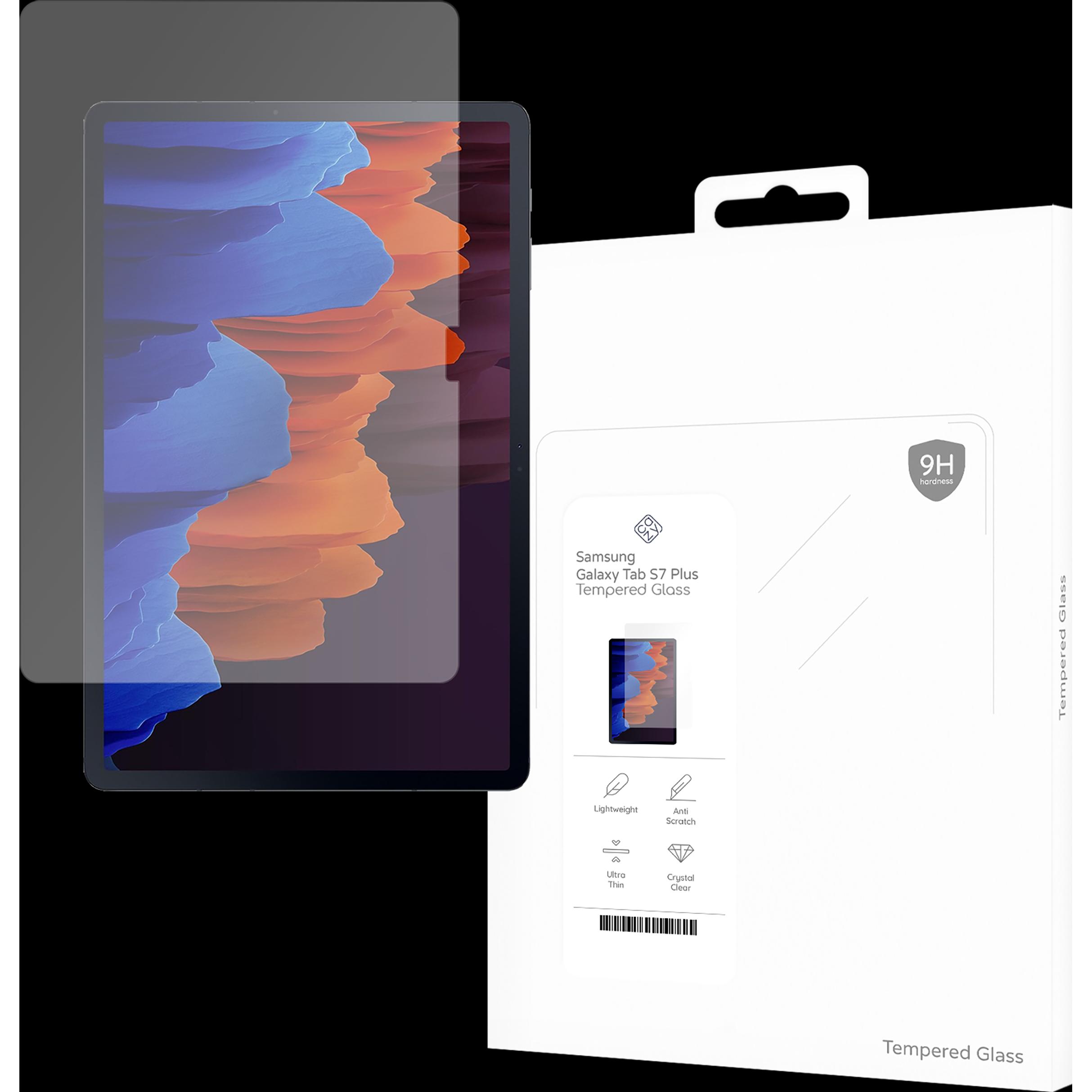 Cazy Schutzglass Kompatibel mit Samsung Galaxy Tab S7 Plus - Displayschutz Tempered Glass (1 Stück, Galaxy Tab S7+), Tab...