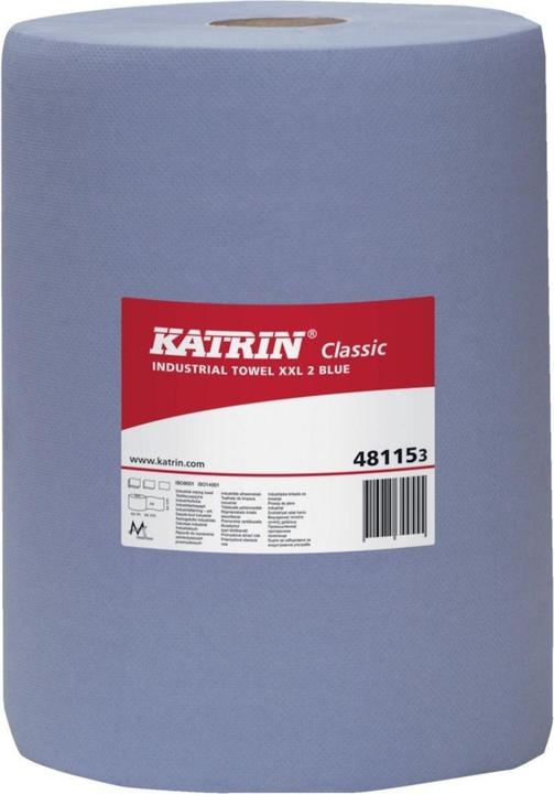 Image du produit Katrin Essuyage Classic XXL Dimensions : 38 cm x 190 m (l x L) Matière : Tissu Couleur : bleu (2x)