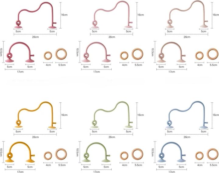 Immagine prodotto Activity Board Anello di legno per bambini, morbido giocattolo da dentizione in silicone senza BPA per bambini che