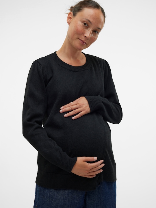 Immagine prodotto Mamalicious Scollo rotondo Polsini a coste Pullover Top in maglia (L)