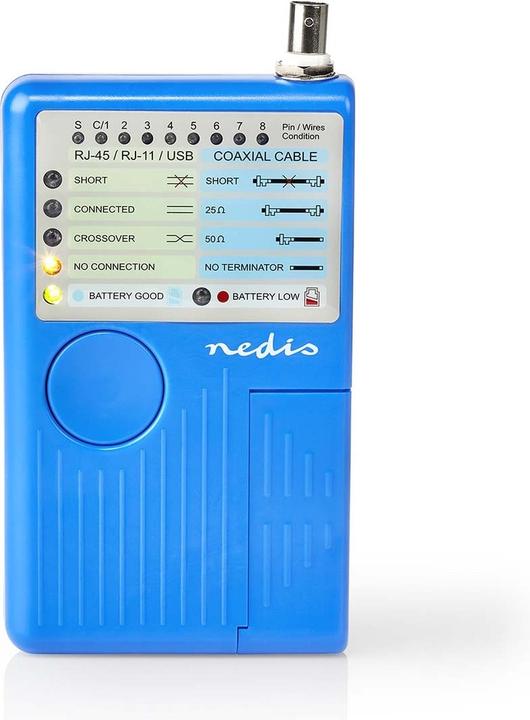 Actual product image Nedis LAN Cable - Tester - LED display - Blue