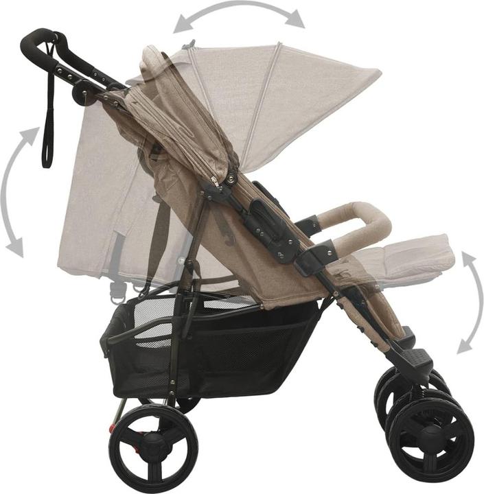 Image du produit vidaXL Geschwisterwagen