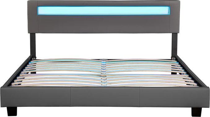 Image du produit Juskys LED Lit rembourré Paris (180 x 200 cm)