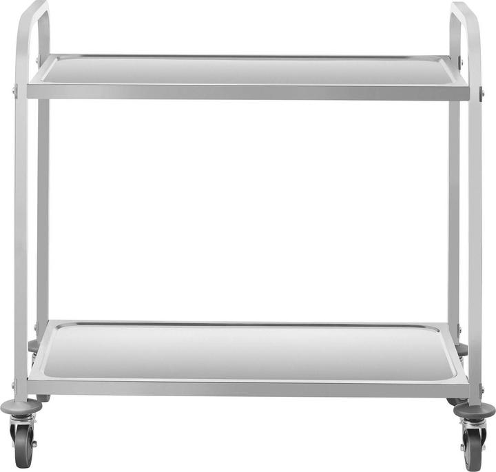 Image du produit Royal Catering Chariot de service en acier - 2 plateaux - 160 kg max. - 2 freins