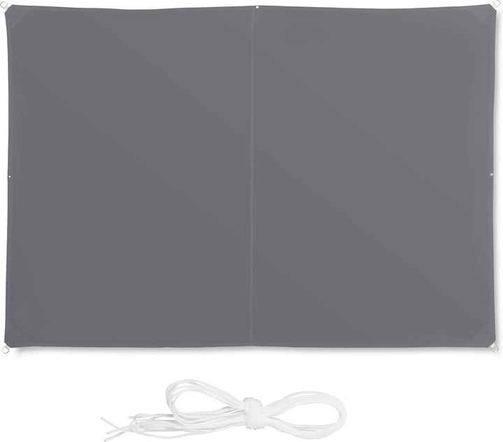 Actual product image Relaxdays Grey Rectangular Awning (400 x 200 x 0.5 cm)