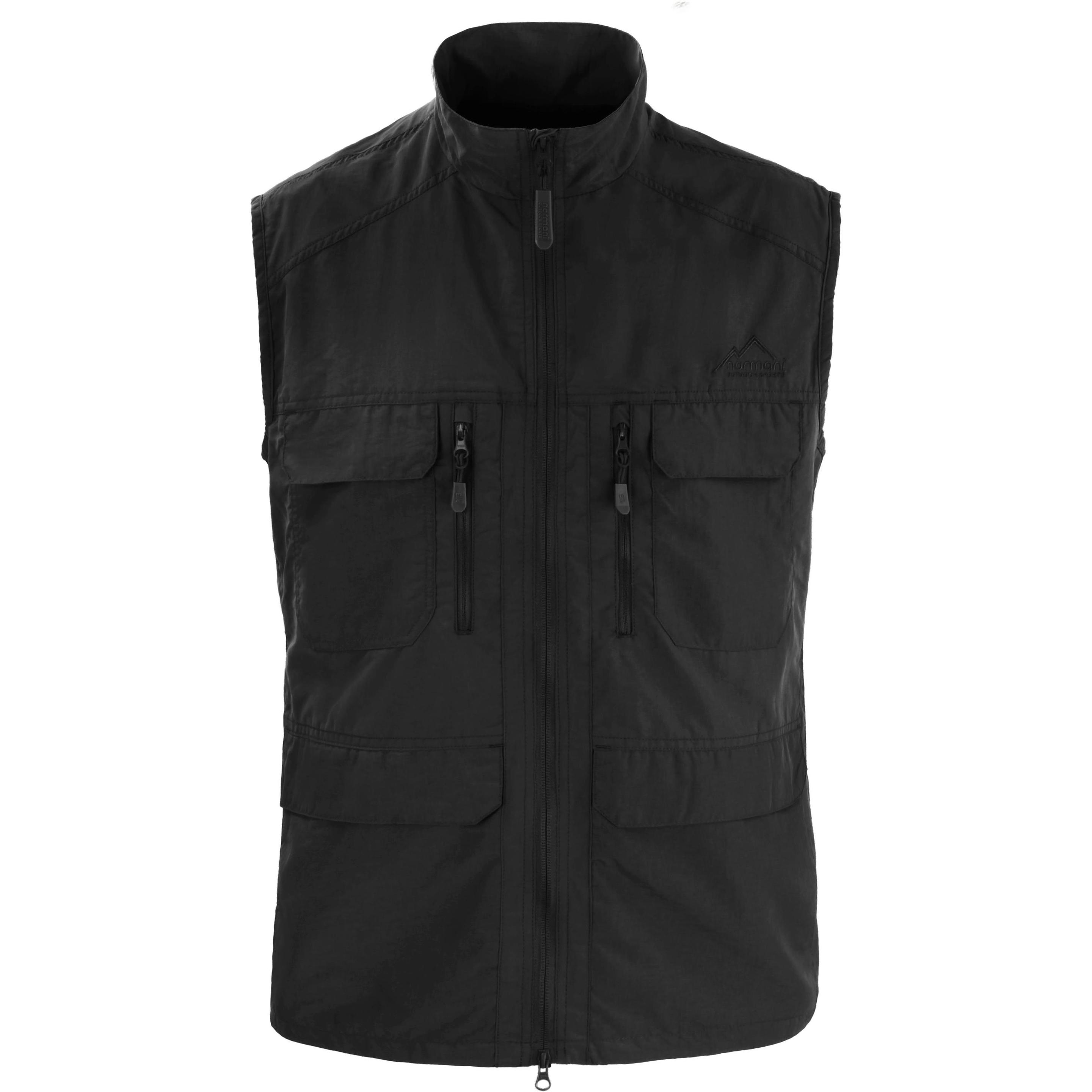Normani, Herren, Weste, Herren Outdoor Weste „Deer“ - 9677, Schwarz, (S)
