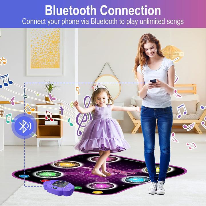 Image du produit Aucrsozk Kinder-Tanzmatte mit Bluetooth und LED-Pfeilen (Espagnol, Allemand, Anglais)