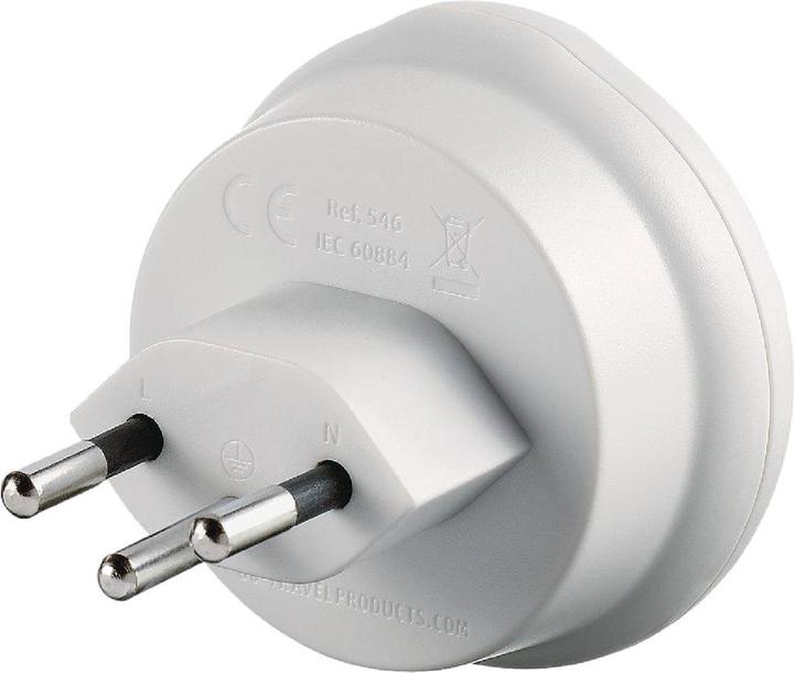 Actual product image Go Travel EU-Swiss adapter 5.5 cm
