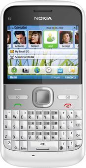Nokia E5-00 - German QWERTZ - Chalk White (2.36", 5 Mpx, 3G)