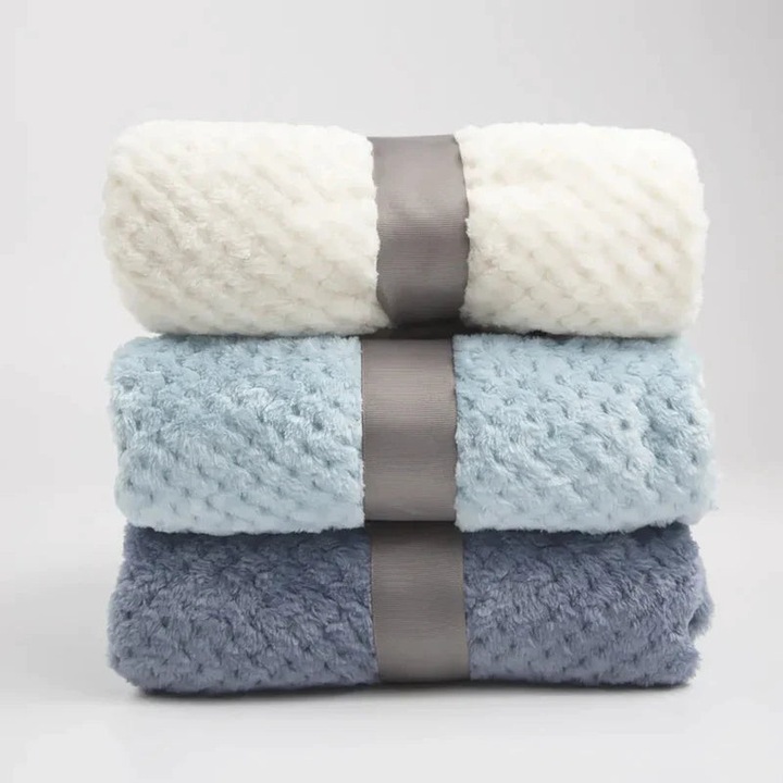 Produktbild Alopini Babydecke Weiches Fleece Kleinkind Dicke Steppdecke Bettwäsche Swaddle Wrap Blanket (70 x 100 cm)