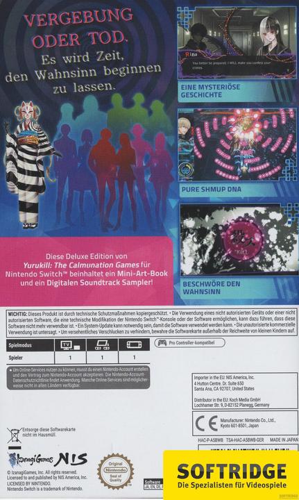 Actual product image NIS Yurukill: The Calumniation Games - Deluxe Edition (Switch, DE)